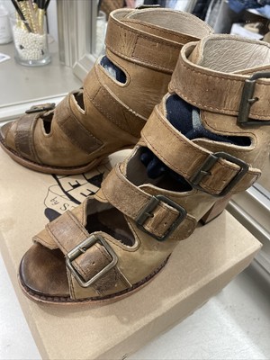 leather bootie sandals