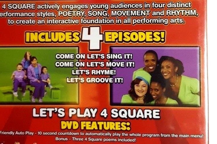 SINGING WITH 4 SQUARE ~ NEW DVD Child DEVELOPMENT Sing, Rhyme, Poetry  Education 625828233104