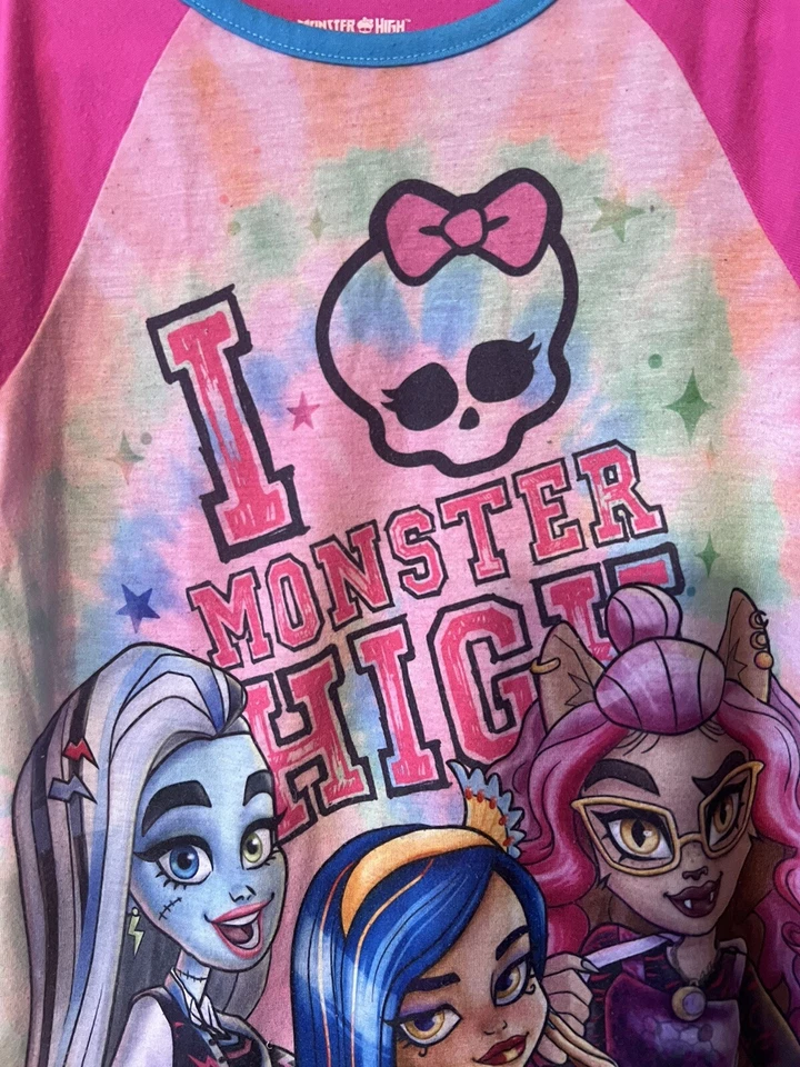 Talla 8 Niñas Monster High Vestido Camisón Ropa de Dormir Rosa Vestido Pijama Foto 2 de 4