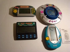 Handheld Video Games Lot of 4 Space Invaders Craps Tetris Black Jack All Work