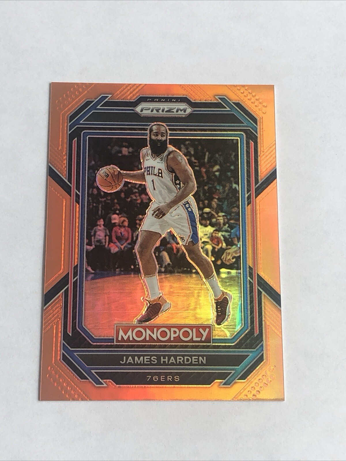 2022-23 Panini Prizm Monopoly James Harden Orange Prizm SP /124 #68