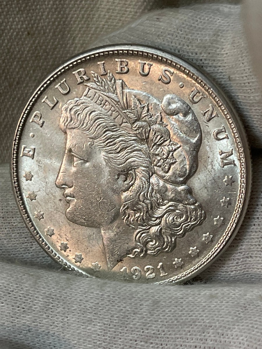 1921-S Morgan Silver Dollar in UNC Condition with lots of