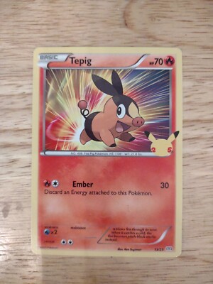 Pokemon Tepig 13/25 Non Holo Variant McDonald's 25th Anniversary Card | eBay