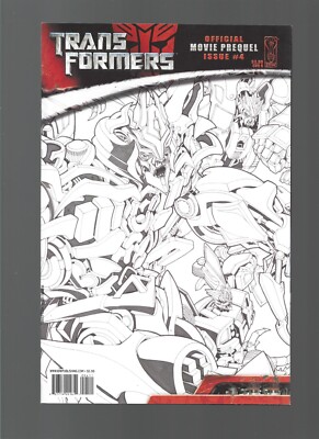 Transformers Officlal Movie Prequel #4 Cover B sketch Variant / IDW Comics