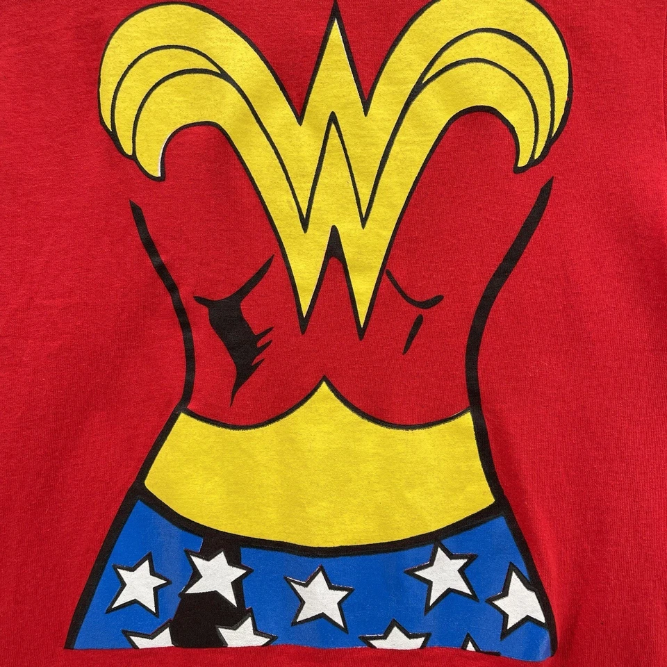 Camisa Mujer Maravilla Juvenil Mediana M Roja DC Comics Disfraz Rubíes Capa Foto 2 de 4