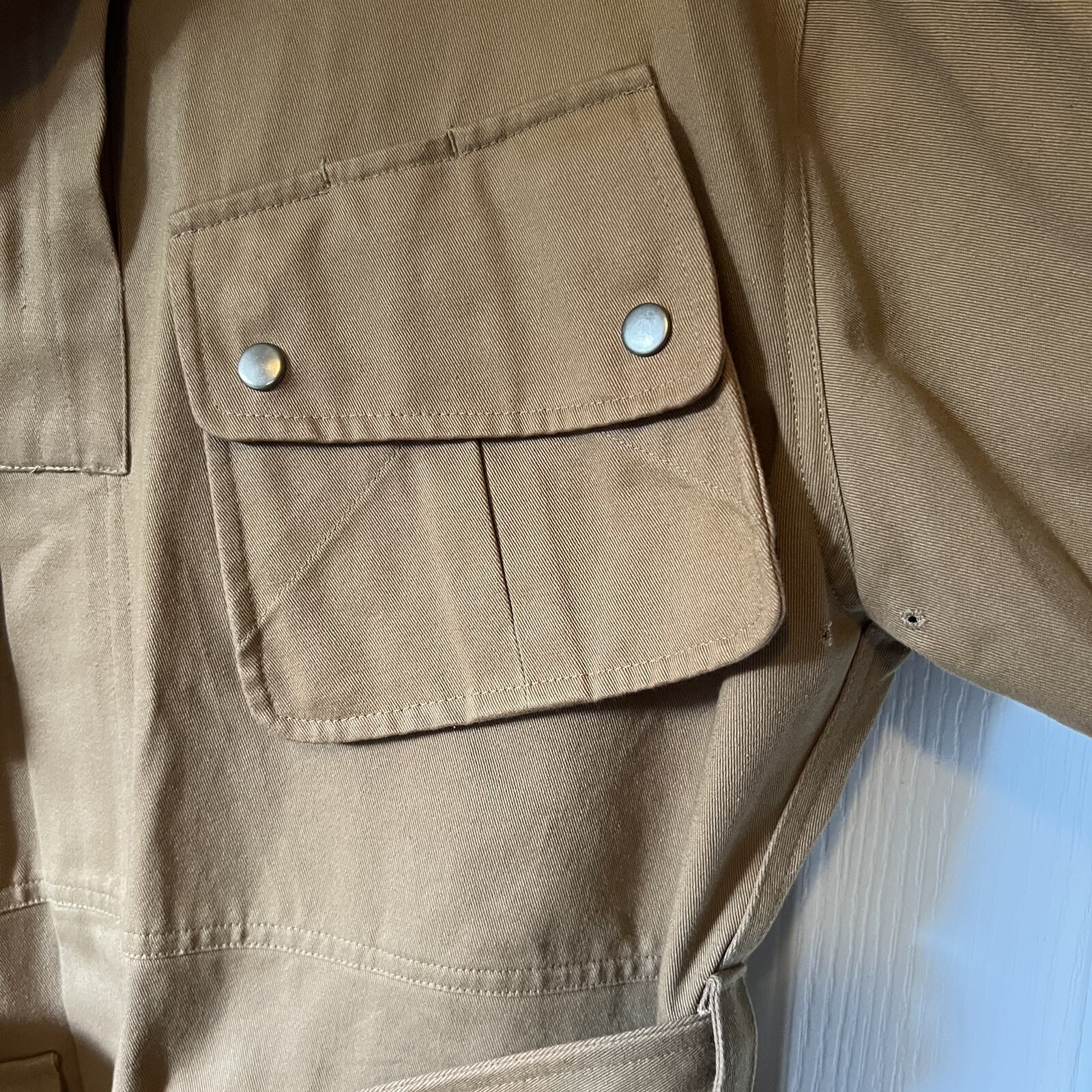WWII US AIRBORNE PARATROOPER M42 REINFORCED JUMP JACKET L/XL Windlass
