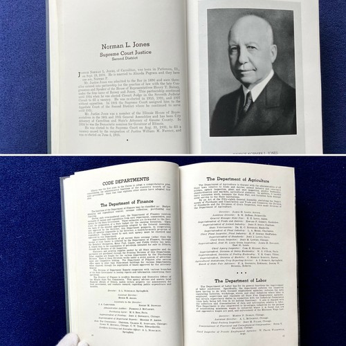 1939-40 Illinois Blue Book / Lincoln's New Salem / Growth of State Library - Imagen 9 de 12