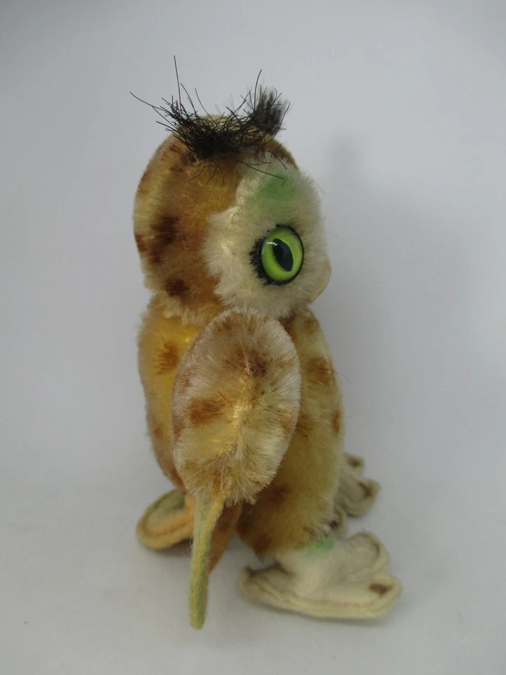 Alte Steiff Eule mit Knopf - Bild 4 von 4