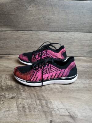 Nike Womens Free Flyknit 717076-006 Black Running Shoes Sneakers Size 