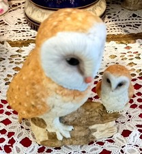 The Leonardo Collection Fine Porcelain In Foreign Barn  Owls Figurine 