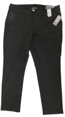 C.J. Banks Womens 16WP Signature Slimming Moderately Curvy Charcoal Gray Pants