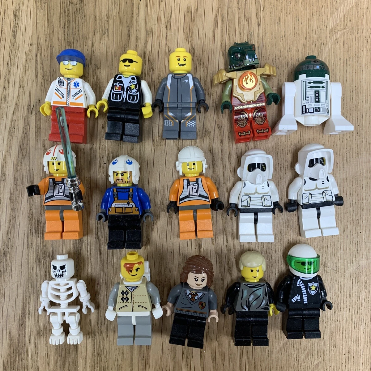 Lot of 15 Lego Mini Figures - Star Wars Harry Potter Ninjago City