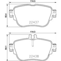 Hella BremsbelÄGe Hinten Passend FüR Mercedes CLS E-KLASSE | 8DB 355 025-7