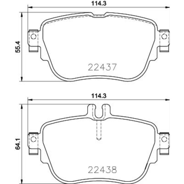 Hella BremsbelÄGe Hinten Passend FüR Mercedes CLS E-KLASSE | 8DB 355 025-7-image