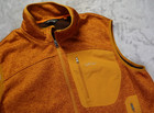 ORVIS Fleece Sweater Vest Jacket Men's Size XL Montana Sunrise Red Orange