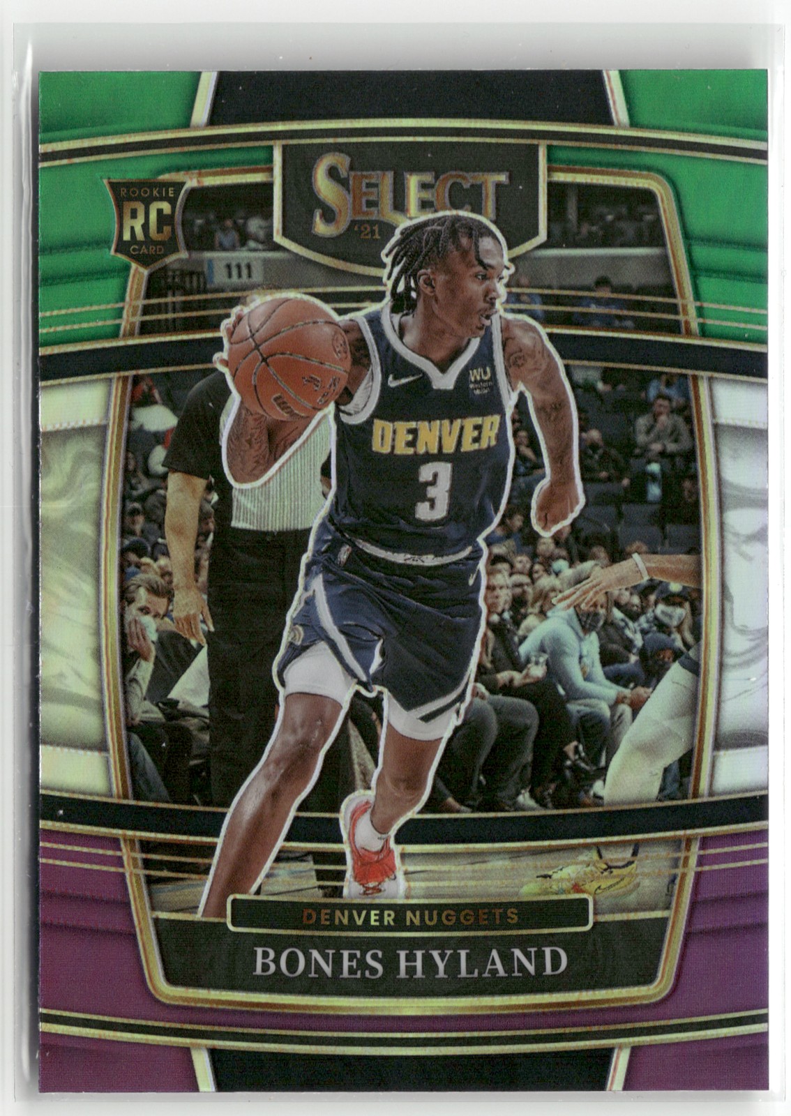 2021-22 Panini Select #79 Bones Hyland Green White Purple Prizms