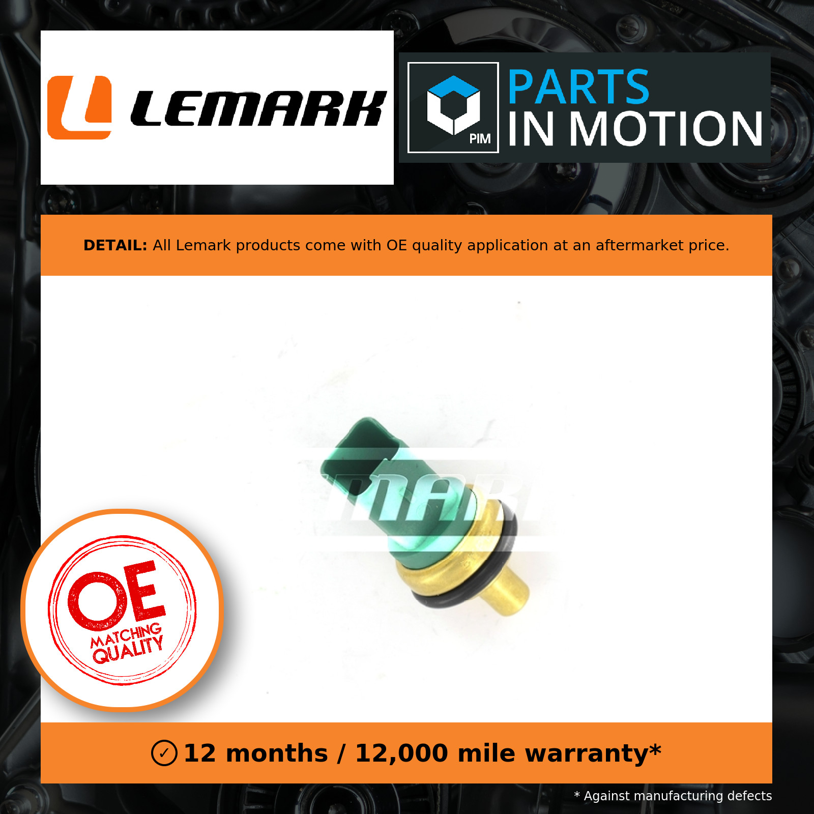 Coolant Temperature Sensor LWS058 Lemark Sender Transmitter 9632562080 1204700 - Image 2