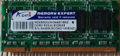 ADATA 512MB DDR2 533(4) 512MX8 PC2 Laptop RAM-Modul