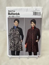 Butterick B6254 Swing Coat Dress Katherine Tilton Misses Sewing Pattern l-xxl