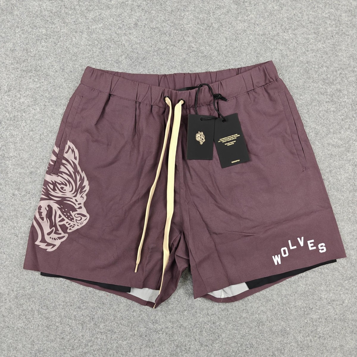 Darc Sport Compression Shorts Mens Medium Purple Pyramid V2 Wolves