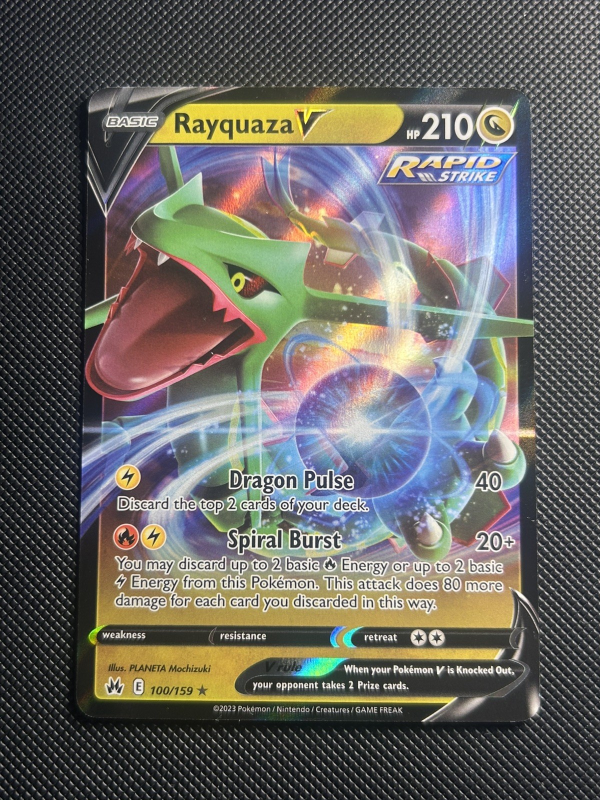 Rayquaza V Holo Ultra Rare SWSH: Crown Zenith 100/159 NM