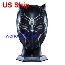 US Ship!!! 1/1 Killerbody Black Panther Helmet Captain America Wearable Mask LED