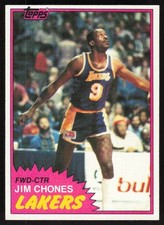 1981-82 Topps Jim Chones #W76 Los Angeles Lakers