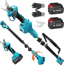 Seesii Electric Pole Pruning Shears Cordless Brushless Pruning Shears 2x4000mah