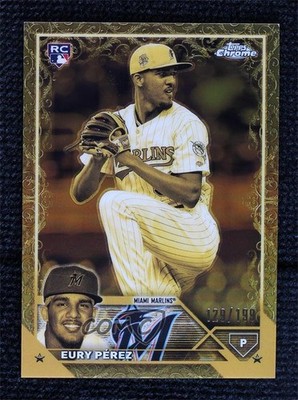 2023 Topps Gilded Collection Cast in Gold /199 Eury Perez Pérez Rookie RC 0y9e