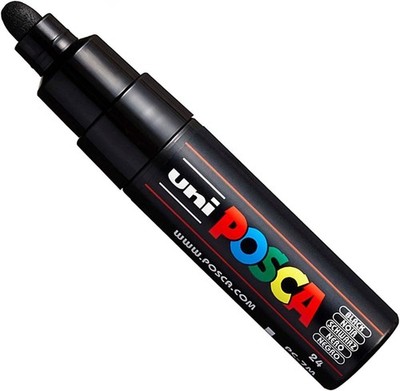 Posca PC-7M Paint Marker Art Pens - Large Bullet Nib 4.5-5.5mm - 15 Colours -