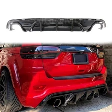 Rear Bumper Lip Diffuser For 2014-21 Jeep Grand Cherokee SRT Shark Carbon Fiber