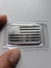 American Flag- 1 Troy ounce .999 FS silver bar- in original plastic. Silvertowne