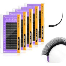 NAGARAKU 5 Trays Eyelash Extensions Supplies Classic 1:1 Lashes Individual Volum