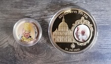 Zwei Medaillen auf Papst Benedikt XVI., Vatikan, Gedenkprägung