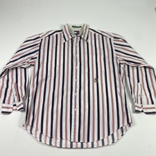 Vintage Tommy Hilfiger Shirt Mens Large Striped Button Down Long Sleeve