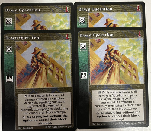 Vtes 4x Dawn Operation NB Fortitude 490