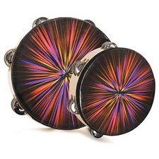 2 Pack Radiant Tambourine, 8 Inch 10 Inch Double Row Jingle Tambourine for