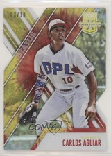 2017 Panini Elite Extra Edition Status Tie-Dye Die-Cut 3/10 CARLOS AGUIAR x5u