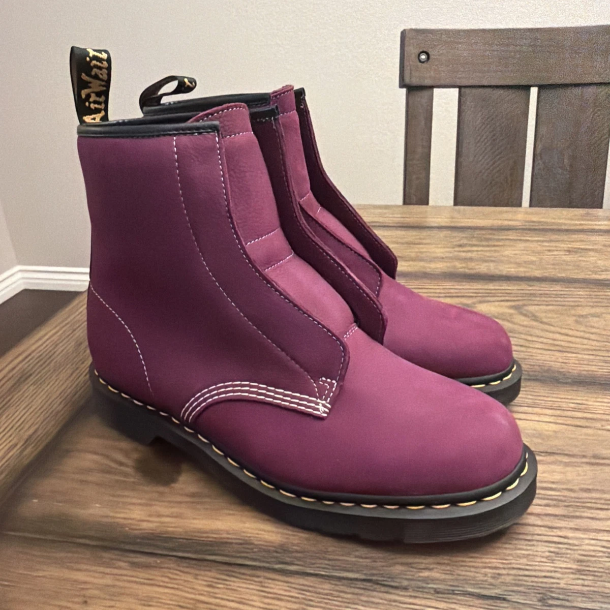 Dr Martens 1460 Laceless Purple Nubuck Zip Boots Rare Streetwear 13W, 12M …G4 Dr. Martens Purple Boots for Men for Sale | Shop New & Used  main image 4