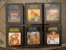 Lot of 6 Game Program Video Pinball, Othello, Warlords, Defender (Atari 2600)