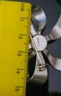 Sterling Stamped: Vintage; 925 Silver 3 Green-1 clear glass handmade bow brooch — photo 4