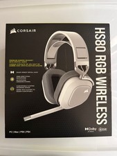 Corsair HS80 RGB Wireless Gaming Headset w/ Dolby Atmos, White NEW IN BOX