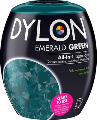 NEU Dylon Waschmaschine & Hand Stoff & Wäsche färben 350g SMARAGDGRÜN