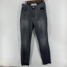 Frank & Eileen Jeans Women 27 Gray Sligo Raw Hem Stretch Made in USA