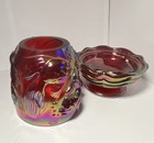 Fenton Atlantis Red Iridescent Koi Fish Fairy Lamp — photo 3