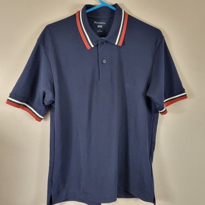 JW Anderson X Uniqlo Mens Navy Polo Shirt Tshirt Collared Logo Small