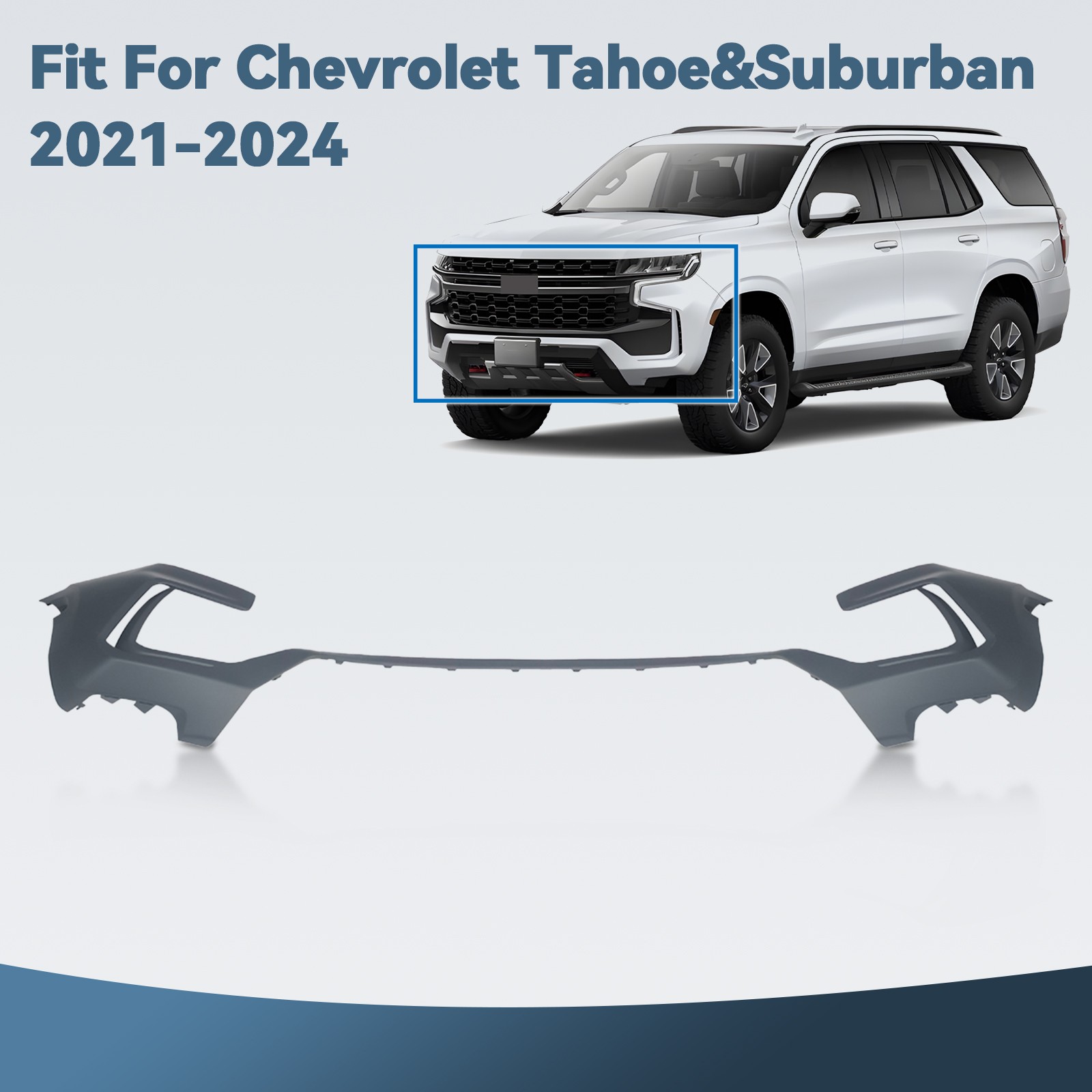 For 2021 2022 2023 2024 Chevy Suburban & Tahoe Z71 Front Bumper Cover Primed