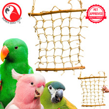 Bonka Bird Toys 2029 Medium Sisal Cargo Net Playground Gym Parrot Cage Accessory