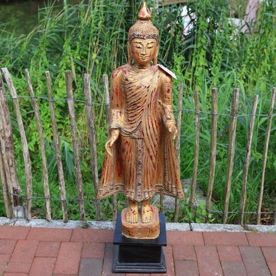 Varada-Mudra Buddhafigur - Holz - 126cm