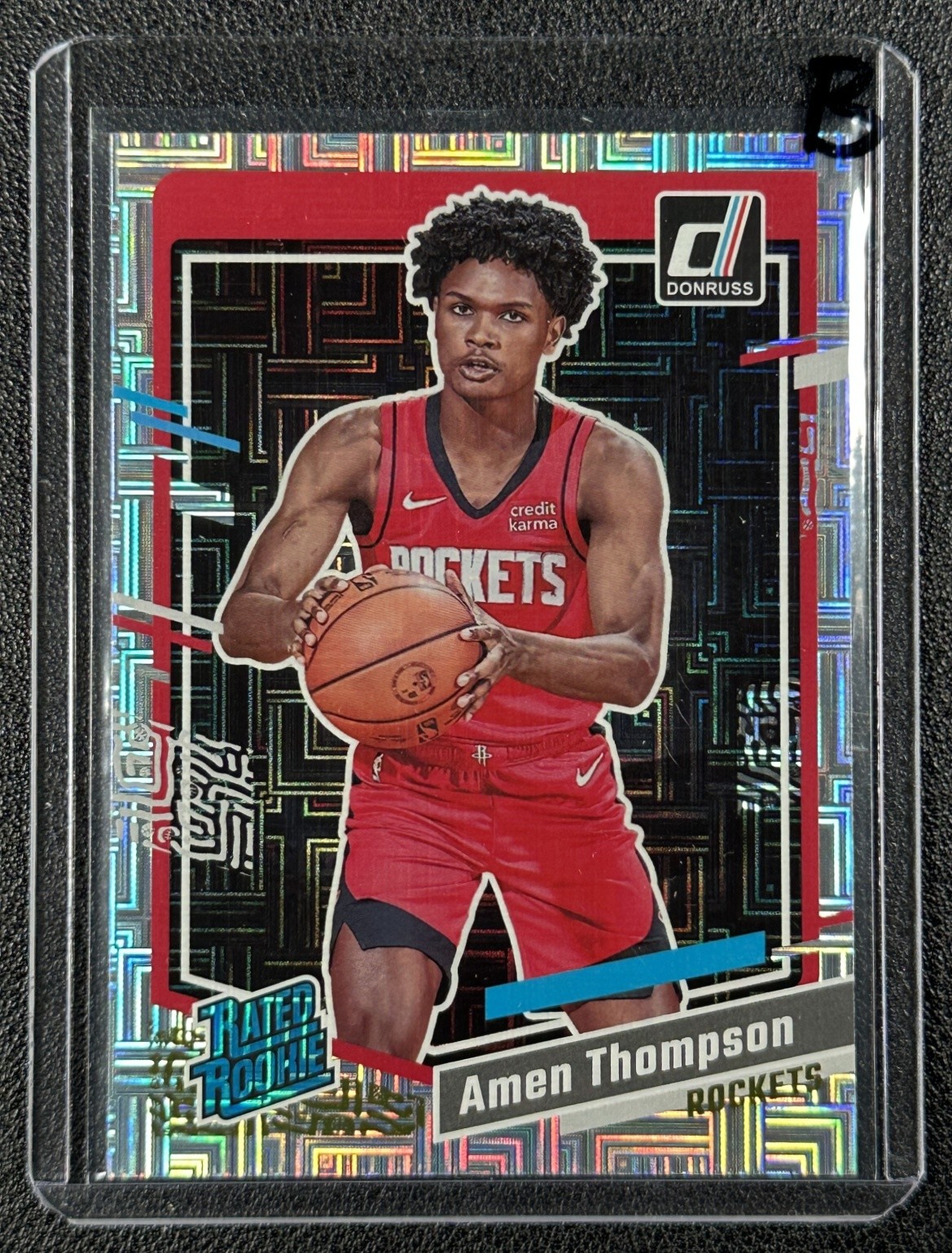 AMEN THOMPSON 2023-24 PANINI DONRUSS #206 RATED ROOKIE CHOICE RC ROCKETS B